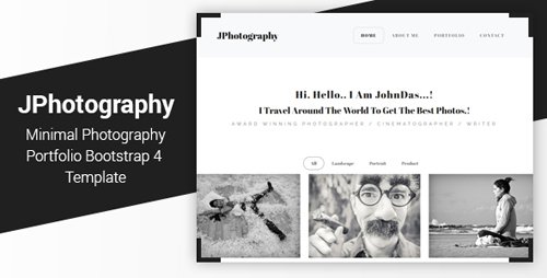 ThemeForest - JPhotography v1.0 - Minimal Photography Portfolio HTML5 Template - 22177594