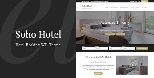 ThemeForest - Soho Hotel Booking v2.2.4 - Hotel WordPress Theme - 5576098